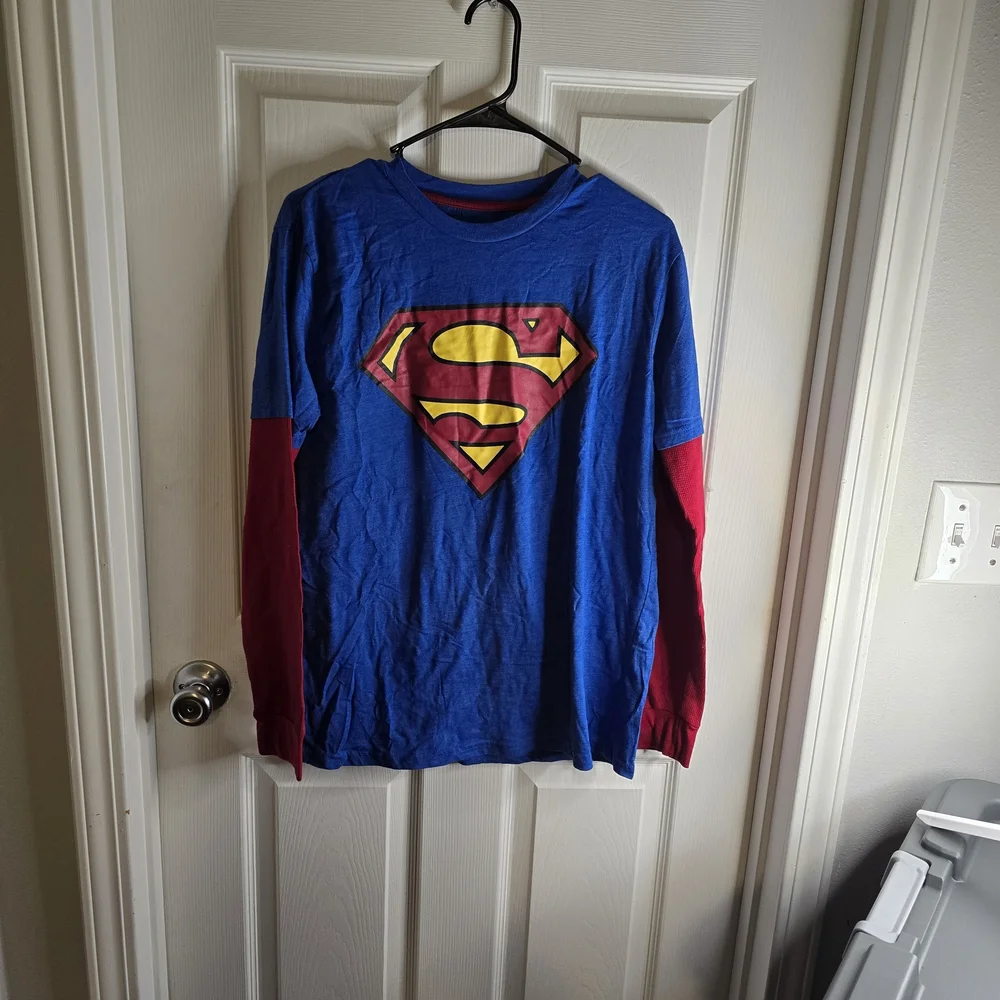 DC Comics Blue Superman Logo Shirt - Picture 1 of 3